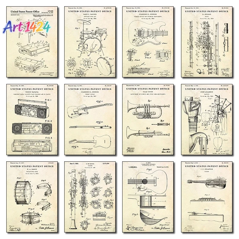 Patent Vintage Musical Instrum - Picture Of Musical Instrument review and price
